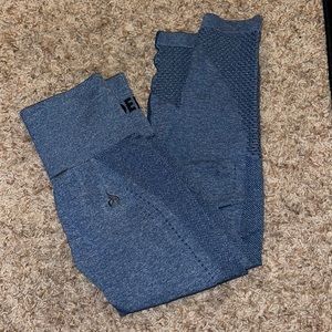 Blue seamless Ryderwear leggings worn 2x, size M